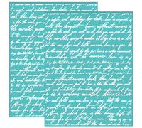 OLYCRAFT 2Pcs 22x28cm Handwritten English Self-Adhesive Silk Screen Printing Stencil Poem Word Mesh Stencils Word Theme Reusable Mesh Stencils Transfer for DIY T-Shirt Fabric Painting