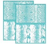OLYCRAFT 2Pcs 22x28cm Snakeskin Pattern Self-Adhesive Silk Screen Printing Stencil Abstract Line Silk Screen Stencil Snakeskin Theme Reusable Mesh Stencils Transfer for DIY T-Shirt Fabric Painting