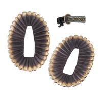 OLYCRAFT 2Pcs Brass Sword Seppa Spacer for Japanese Samurai Swords Black Gold Samurai Sword Accessories Samurai Sword Brass Spacers Samurai Sword Washers for Japanese Maintenance Katana DIY Accessorie