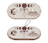 OLYCRAFT 2pcs Crochet Stitch Counter Knitting Stitching Row Counters Moon Moth Knitting Counters Wooden Crocheting Counter Tool for Home Travel Sewing Stitching Sweater Craft Presents