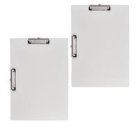 OLYCRAFT 2pcs Double Clip Extra Large Clipboard 44.5x32cm White Light Weight Clipping Board Plastic Drawing Clipboard for Drawing Sketching Art Supplies Landscape Business