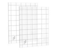 OLYCRAFT 2pcs Double-Sided Role Playing RPG Game Mat 22.8x17.8cm Rectangle Acrylic Games Mat Clear Battle Map Board Grid Game Mats Acrylic Gaming Playmat for Large Scale War Games