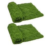 OLYCRAFT 2pcs Fake Moss for Crafts 100x100cm Artificial Mosses Mat Square Fake Mosses Artificial Moss for Decorating Faux Grass for DIY Table Centerpieces Wedding Party Wall Roof Garden Decoration