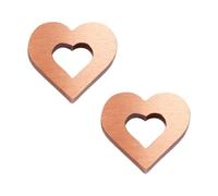 OLYCRAFT 2Pcs Heart Flower Food Alternative for Fresh Cut Flowers 0.8x0.7x0.2 Inch Brass Linking Charms Reusable Heart Charm Keeps Flower Water Clean and Clear for Home and Kitchen Vase
