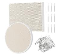 OLYCRAFT 2pcs Honeycomb Ceramic Soldering Boards Rectangle Round Soldering Honeycomb Panel Jewelry Making Tools Set with 20pc Stainless Steel Needles for Melting Casting Gold Tools Jewelry Soldering