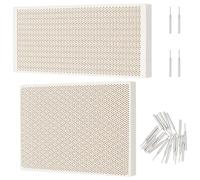 OLYCRAFT 2pcs Honeycomb Ceramic Soldering Boards with 20pcs Stainless Steel Needles Rectangle Soldering Honeycomb Panel Jewelry Making Tools Set for Melting Casting Gold Tools Jewelry Soldering