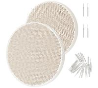 OLYCRAFT 2pcs Honeycomb Ceramic Soldering Boards with 20pcs Stainless Steel Needles Round Soldering Honeycomb Panel Jewelry Making Tools Set for Melting Casting Gold Tools Jewelry Soldering
