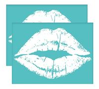 OLYCRAFT 2pcs Silk Screen Printing Stencils Self-Adhesive Lip Stencils Character Theme Silkscreen Stencils Reusable Mesh Transfer Stencil for Painting on Wood T-shirts Bags - 28x22cm