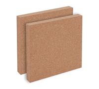 OLYCRAFT 2pcs Square Bulletin Boards 15x15cm Non Self-Adhesive Wood Cork Board 2cm Thick Cork Board Tiles Corkboard Display Boards Natural Corks Sheets for Wall Decoration Party DIY Crafts