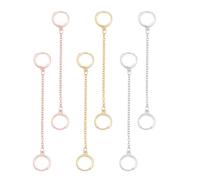 OLYCRAFT 3 Pairs Earplugs Earrings Holder 8.6cm Anti-Lost Earplug Holder Brass Earring Hanging Chain for Gym Office Music Concerts Earplugs Accessible Tylishly Organized - 3 Colors