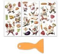 OLYCRAFT 3 Sheet Rub on Transfers 15x30cm Chef Ingredients Furniture Transfers Self-Adhesive Waterproof Transfer Stickers Seasoning Rub on Decals for Wood Glass Porcelain Dressers Home Decor