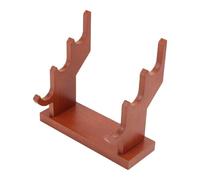 OLYCRAFT 3 Tiers Brown Wand Display Risers 14x5x13.5cm Wizard Wand Display Stand Beech Wood Magic Wands Holder for Desktop Wizard Wands Small Swords Collection Table Displaying