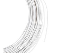 OLYCRAFT 30m White Millinery Floral Wire 2mm Plastic Covered Iron for DIY | Fascinator Making Supplies, Flexible Bendable Core, Plastic Surface, Easy Shape for Hat Brims Flowers, Sewing Craft Projects