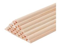 OLYCRAFT 30Pcs 151mm Wooden Dowel Rods 7x3.5mm Half Round Dowel Rods Small Unfinished Wood Craft Sticks Arch Wood Dowel Rods Half Round Craft Sticks for Braiding Tapestry DIY Crafts