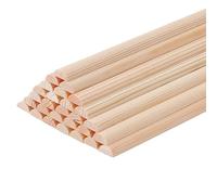 OLYCRAFT 30Pcs 351x7mm Half Round Wood Sticks 3.5mm Thick Unfinished Wooden Dowels Strips Small Wooden Rounds Dowel Rods Natural Wood Half-Round Sticks Model Accessories for Wood Craft Supplies
