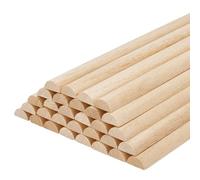 OLYCRAFT 30Pcs 40.2cm Half Round Dowel Rods 13.5x6.5mm Wooden Dowel Rods Unfinished Wood Craft Sticks Half Round Craft Sticks Arch Wood Dowels Rod for Braiding Tapestry DIY Crafts Building Model