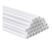OLYCRAFT 30Pcs ABS Plastic Round Tubes 25cm Length White Plastic Model Tube Plastic Dowel Rods 5mm ID 6mm OD Round Hollow Tubing Rod for DIY Sand Table Architectural Model Making Decorations