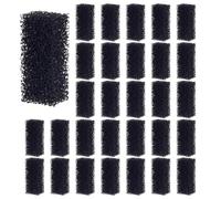 OLYCRAFT 30Pcs Aquarium Bio Sponge Filter Media Pad 2.8x1.2 Inch Filter Foam Sponge Pads Black Aquarium Dual Filtration Pad Replacement Filter Pads for Fish Tank Pond Filters Sumps Reef Canister