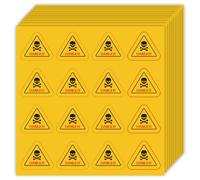 OLYCRAFT 320Pcs Skull Warning Stickers 20 Sheets Cross Bones Self-Adhesive Scrapbooking Stickers Skull Signage Decorative Labels Danger Warning Paper Sticker for Industrial Laboratory Warehouse
