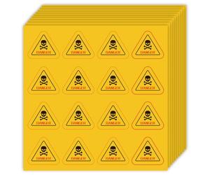 OLYCRAFT 320Pcs Skull Warning Stickers 20 Sheets Cross Bones Self-Adhesive Scrapbooking Stickers Skull Signage Decorative Labels Danger Warning Paper Sticker for Industrial Laboratory Warehouse