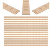 OLYCRAFT 32Pcs 3D Decorative Wood Trim Molding 40.5cm Unfinished DIY Trims Block Line Half Wooden Trim Molding Decorative Wood Trims for Home Wall Door Border Ceiling Cabinet Window