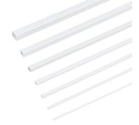 OLYCRAFT 35Pcs 7 Styles ABS Plastic Square Tube 2/3/4/5/6/8/10mm White Plastic Square Tube 25cm Hollow Square Bar Rods Plastic Model Tube Plastic Rod for DIY Sand Table Architectural Model Making