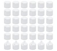 OLYCRAFT 36Pcs Flip Top Dispensing Cap 20/410 White Plastic Bottle Caps Spout Flip Caps Reusable Plastic Bottle Cap Replacement Bottles Caps for Shampoo Moisturizer Control Flow 20mm Inner Diameter