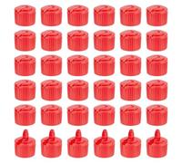 OLYCRAFT 36Pcs Flip Top Dispensing Cap 24/410 Red Plastic Bottle Caps Spout Flip Caps Reusable Plastic Bottle Cap Replacement Bottles Caps for Shampoo Moisturizer Control Flow Caps 24mm Inner Diameter