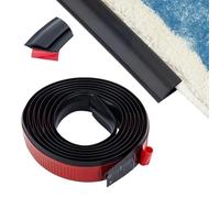 OLYCRAFT 3mx3cm Floor Transition Strip Black Self Adhesive Carpet to Tiles Transition Flooring Transitions Edging Trim Strips for Home Doorway Kitchen Entry Uneven Floors Heights Within 10mm