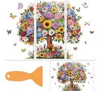 OLYCRAFT 3pcs/Set Flower Tree Rub on Transfers for Furniture and Craft 15x30cm Butterfly Furniture Decals Transfer Stickers Rub on Decal with 1pc Scraper for Scrapbook Window DIY Home Decoration