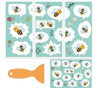 OLYCRAFT 3pcs/Set Flying Bees Rub on Transfers for Furniture and Crafts 15x30cm Furniture Transfer Sticker Decals Rub on Decals with 1pc Scraper for Home Office Scrapbooking