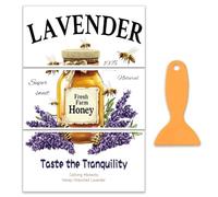 OLYCRAFT 3pcs/Set Honey Bee Rub on Transfers for Furniture and Crafts 30x15cm Lavender Furniture Decals Vintage Transfer Stickers Rub on Decals with 1pc Scraper for Wood Furniture Home Decoration