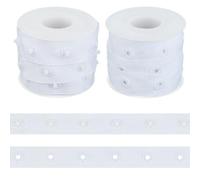 OLYCRAFT 4.6m White Snap Button Tape 18mm Wide Sewing Snaps Polyester Snap-On Tape Fastener Replacement Sewing Tapes for Fabric Closures Apparel Making DIY Projects