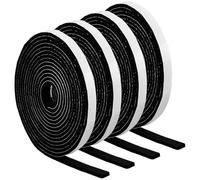 OLYCRAFT 4 Rolls 20m Felt Strips with Adhesive Backing 1.3cm Wide Black Self Adhesive Felt Strip Furniture Floor Protection Strip for Anti Scratch Floor Protection Door Window Sealing