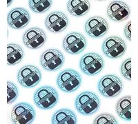 OLYCRAFT 480 Pcs/10 Sheets Hologram Tamper Evident Labels 2cm Original Lock Security Stickers Tamper Evident Seal Holographic Stickers Authentic Hologram Labels for DIY Card Craft Paper Package