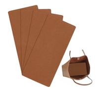 OLYCRAFT 4Pcs 37.2x17cm Felt Base Shaper Rectangular Bag Bottom Shaper Brown Pad Bag Cushion Base Purse Liner Board Insert Arc Corner for Handbags Tote Crossbody Backpack Canvas Travel Bag