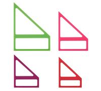 OLYCRAFT 4Pcs 4 Sizes Dog Bandana Sewing Template Set 5/5.5/6/7.5 inch Long Reversible Trapezoid Template Quilting Acrylic Quilting Template Stencil for Dogs Cats Pets Bib Bandana Headscarf Making