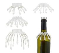 OLYCRAFT 4Pcs Champagne Bottle Tassel 13cm Pearl Wine Bottle Decoration Champagne Bottles Decorative Fringe Veil Wine Bottles Decorative Charms for Party Wedding Decorations Present