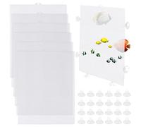 OLYCRAFT 4Pcs Fish Tank Divider 33.5x26cm Aquarium Divider with 24pcs Suction Cup White Aquarium Filter Bottom Tray Cuttable Aquariums Dividers Fish Tank Separator for Divide Mixed Breeding