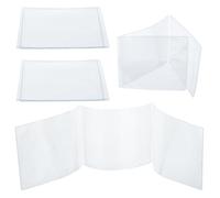 OLYCRAFT 4Pcs Mahjong Card Protector Cover Holder 6.3x5.3 Inch Clear Large Size Scorecard for Mah Jong Plastic Majong Card Holder League Scorecard Protective for Mah Jong Present Accessories