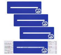 OLYCRAFT 4Pcs Mahjong Line Finder 20x7cm Dark Blue Beginner-Friendly Mahjong Accessories Acrylic Mah jong Card Line Reader Tracker Ruler Marker Strip Bright Mah jong Rules Reader for Players