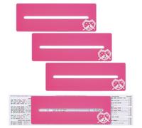 OLYCRAFT 4Pcs Mahjong Line Finder 20x7cm Hot Pink Beginner-Friendly Mahjong Accessories Acrylic Mah jong Card Line Reader Tracker Ruler Marker Strip Bright Mah jong Rules Reader for Players