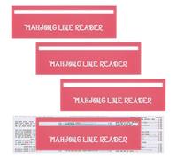 OLYCRAFT 4pcs Mahjong Line Finder Pink Mahjong Line Reader Acrylic Mah Jong Rules Helper Mahjongs Card Lines Guide Mah Jong Marker Reader Mahjongs Accessories for Beginners Lover Players Present