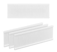 OLYCRAFT 4Pcs Mini House Wainscoting White Plastic Miniature Panel Mini Wainscoting Interior Trim Wainscot Miniature Interior Paneling for Minihouse DIY Minihouse Ornaments 150x50x3.5mm