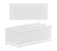 OLYCRAFT 4Pcs Mini House Wainscoting White Wainscot Miniature Interior Paneling Plastic Miniature Panel Mini Wainscoting Interior Trim for Minihouse Ornaments Minihouse DIY 120x50x3.5mm