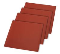 OLYCRAFT 4pcs Red Silicone Rubber Sheet 30x30cm Flexible Heat Resistant Silicone Insulation Gasket 1mm High Temp Heavy Duty Gasket Material for DIY Sealing Pads Surface Protection