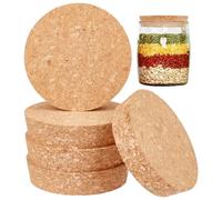 OLYCRAFT 5 Pcs Large Cork Stoppers Tapered Cork Plugs Wood Corks Lids Bottle Lids Corks Stopper 8.5~9.1cm Wine Bottle Stoppers Wood Jar Stopper for Kitchen Wedding Favor Canning - 2cm Thick