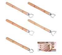 OLYCRAFT 5 Pcs Sculpture Scraper Clay Extruder Tool Pottery Cup Handle Shape Tool Modeling Clay Cutters Sculpture Kit Clay Modeling Tools for Ceramic Sculpture Craft 4.6~4.9 Inch Long
