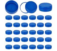 OLYCRAFT 50 Plastic Bottle Caps - Blue Screw-On Caps, 37.5mm Inner Diameter, Tamper Seal Lids for Juice Bottles