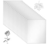OLYCRAFT 50 Sheets Aluminum Metal Crafts 30x20cm Double-Sided Silver Art Metal Foil Sheets DIY Foil 0.1mm Thick Tinfoil Flashing Metals Sheet for Painting Engraving Embossing Art Project